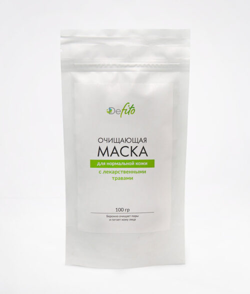 Очищающая маска для лица из бентонитовой глины, 100% натуральных лекарственных трав и древесного активированного угля.